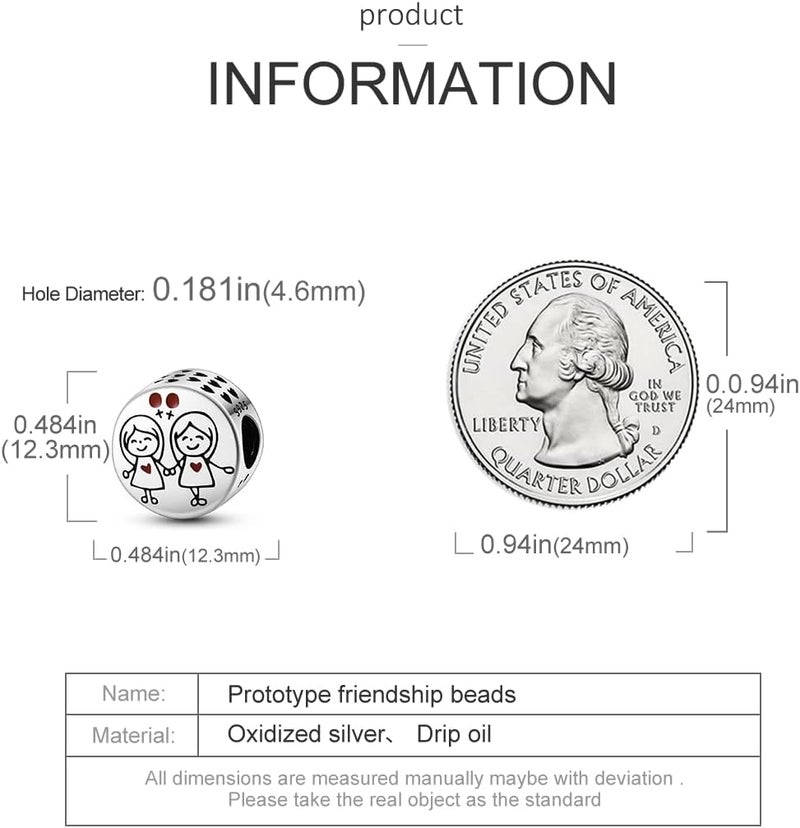 MULA 925 Sterling Silver Charms for Bracelets and Necklaces Family Letters Dangle Pendants Airplane Travel Beads Family Tree Jewelry Charms for Women - Image 5